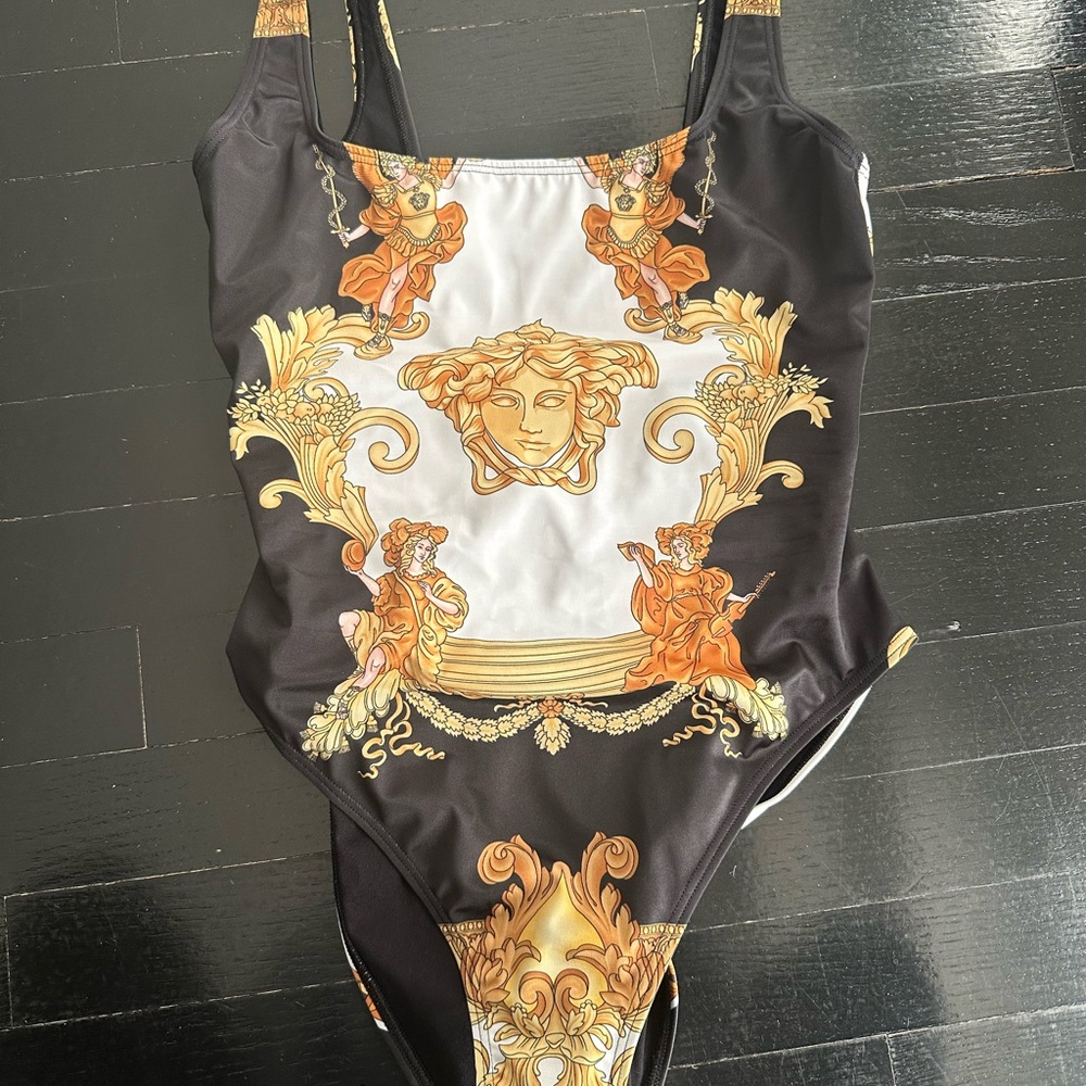 Black and Gold Medusa Swimsuit